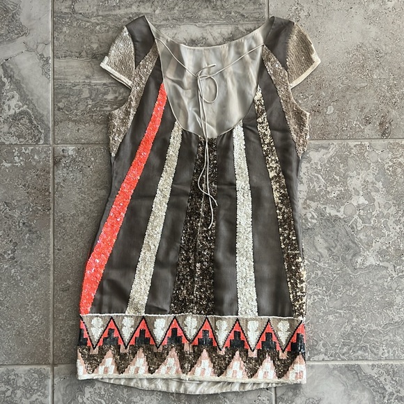 All Saints Aztec Dazzle Spitalfields Sequin Dress Size 10 - Picture 8 of 12